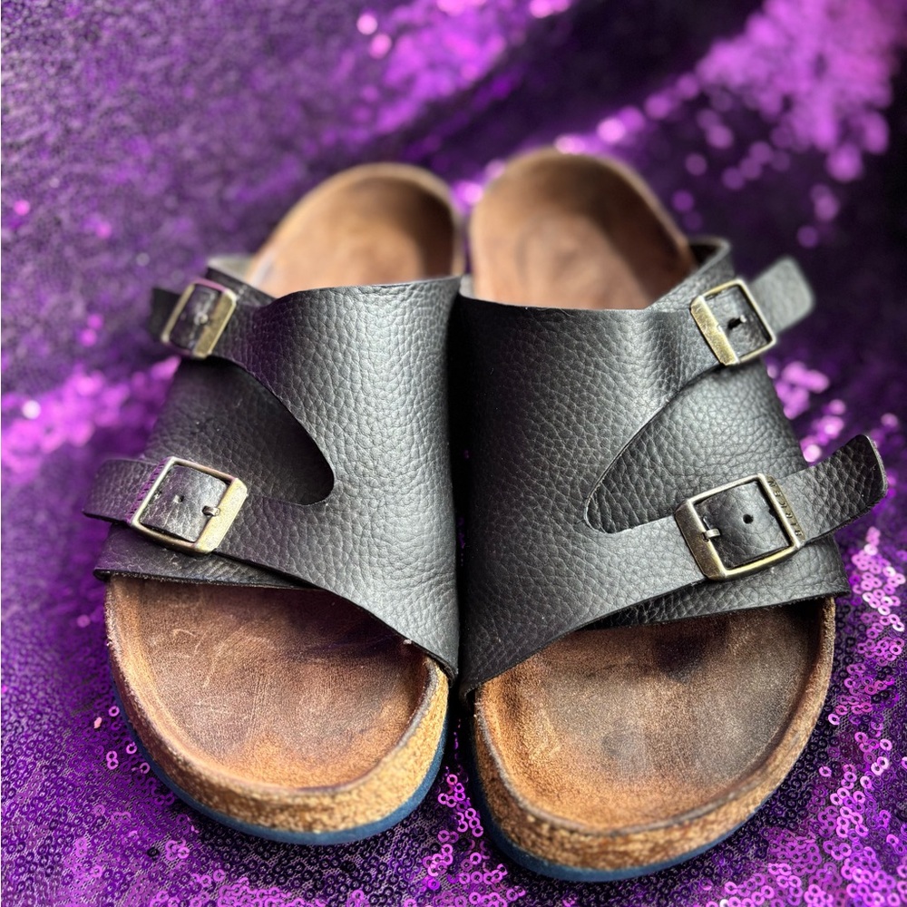 Birkenstock Black Slide Sandals. Size UA 38/US 8.